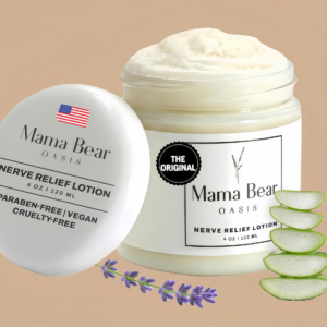 Mama Bear Oasis Neuropathy Nerve Relief Cream -Maximum Strength Lotion with Magnesium, Arnica, MSM, Aloe Vera & Vitamin B6 - Comfort for Feet, Hands, Legs & Toes